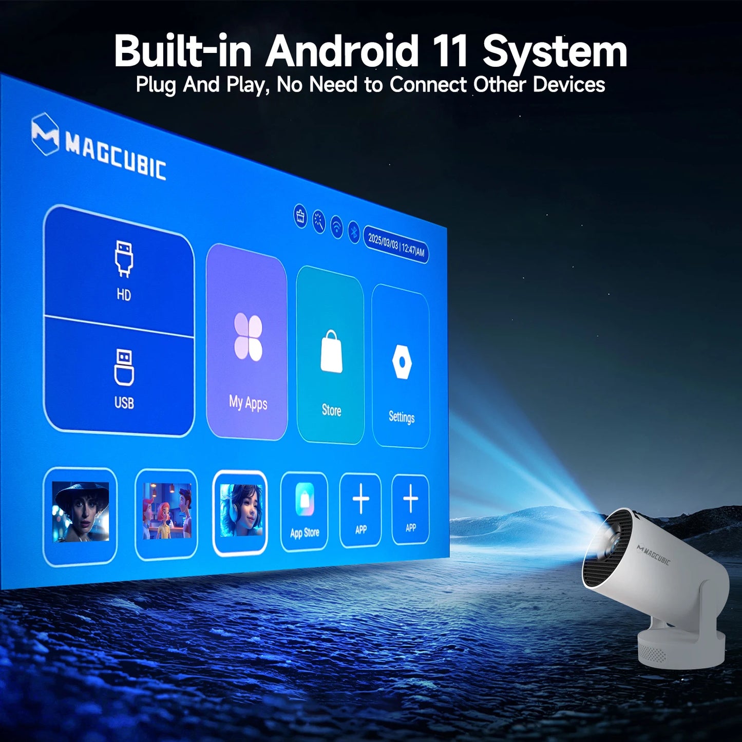 Magcubic HY300 Pro+ Smart Projector